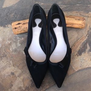 Chloe suede bow flats